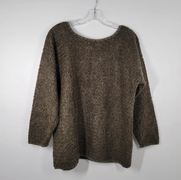 Kennebunk Weavers Olive Green Pull Over Oversized Sweater Women's Size Small - Picture 1 of 4